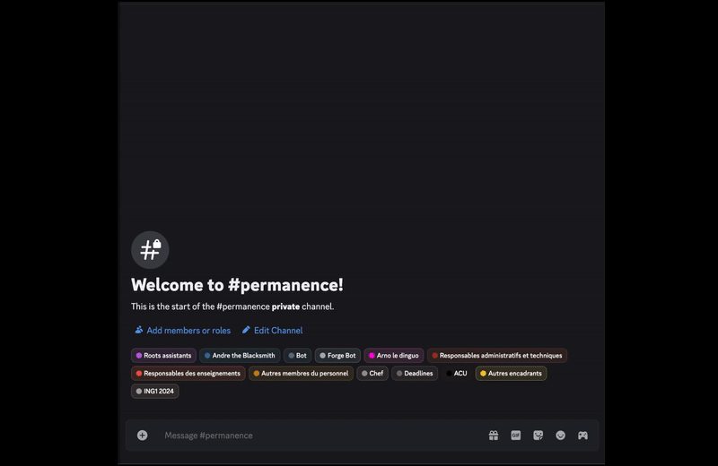 list of available permanence